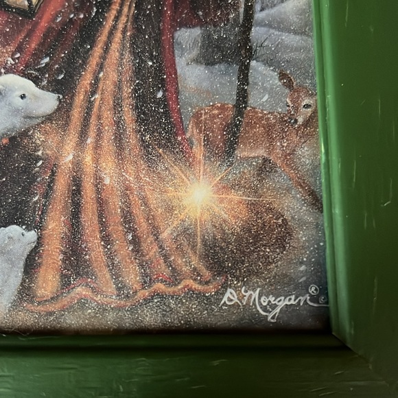 Vintage 1981 D. Morgan Old World Santa Framed Print. - Picture 3 of 4